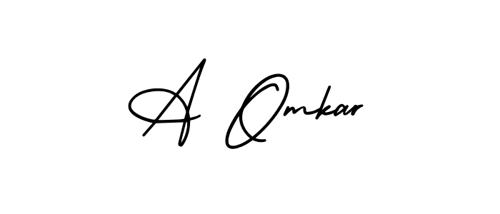 if you are searching for the best signature style for your name A Omkar. so please give up your signature search. here we have designed multiple signature styles  using AmerikaSignatureDemo-Regular. A Omkar signature style 3 images and pictures png