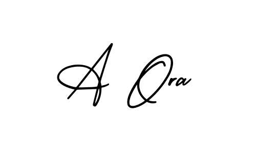 Create a beautiful signature design for name A Ora. With this signature (AmerikaSignatureDemo-Regular) fonts, you can make a handwritten signature for free. A Ora signature style 3 images and pictures png