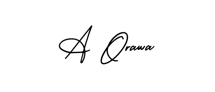 Make a beautiful signature design for name A Orawa. With this signature (AmerikaSignatureDemo-Regular) style, you can create a handwritten signature for free. A Orawa signature style 3 images and pictures png