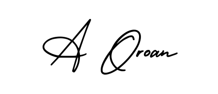 Use a signature maker to create a handwritten signature online. With this signature software, you can design (AmerikaSignatureDemo-Regular) your own signature for name A Oroan. A Oroan signature style 3 images and pictures png