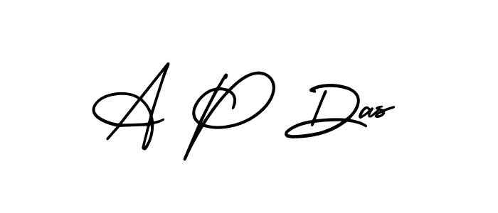 A P Das stylish signature style. Best Handwritten Sign (AmerikaSignatureDemo-Regular) for my name. Handwritten Signature Collection Ideas for my name A P Das. A P Das signature style 3 images and pictures png