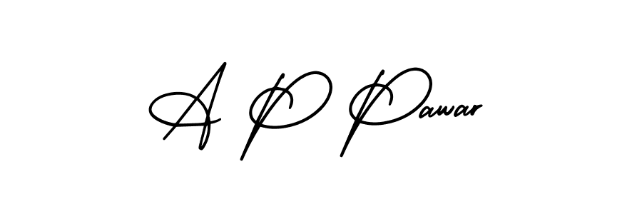 How to make A P Pawar signature? AmerikaSignatureDemo-Regular is a professional autograph style. Create handwritten signature for A P Pawar name. A P Pawar signature style 3 images and pictures png