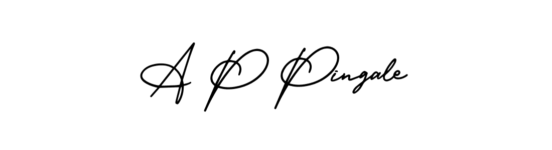 It looks lik you need a new signature style for name A P Pingale. Design unique handwritten (AmerikaSignatureDemo-Regular) signature with our free signature maker in just a few clicks. A P Pingale signature style 3 images and pictures png