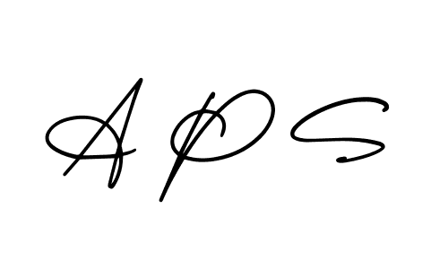 You should practise on your own different ways (AmerikaSignatureDemo-Regular) to write your name (A P S) in signature. don't let someone else do it for you. A P S signature style 3 images and pictures png