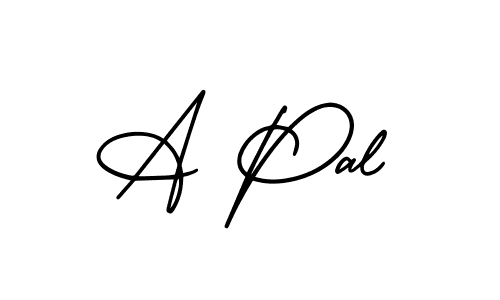 Design your own signature with our free online signature maker. With this signature software, you can create a handwritten (AmerikaSignatureDemo-Regular) signature for name A Pal. A Pal signature style 3 images and pictures png