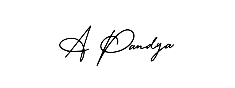 You should practise on your own different ways (AmerikaSignatureDemo-Regular) to write your name (A Pandya) in signature. don't let someone else do it for you. A Pandya signature style 3 images and pictures png