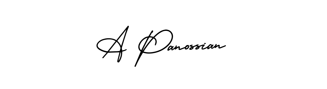 How to Draw A Panossian signature style? AmerikaSignatureDemo-Regular is a latest design signature styles for name A Panossian. A Panossian signature style 3 images and pictures png