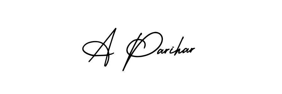 AmerikaSignatureDemo-Regular is a professional signature style that is perfect for those who want to add a touch of class to their signature. It is also a great choice for those who want to make their signature more unique. Get A Parihar name to fancy signature for free. A Parihar signature style 3 images and pictures png