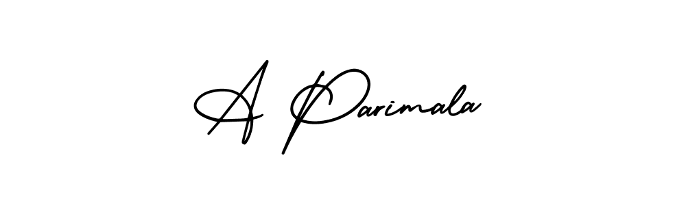 Similarly AmerikaSignatureDemo-Regular is the best handwritten signature design. Signature creator online .You can use it as an online autograph creator for name A Parimala. A Parimala signature style 3 images and pictures png