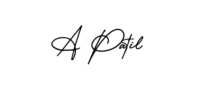 Design your own signature with our free online signature maker. With this signature software, you can create a handwritten (AmerikaSignatureDemo-Regular) signature for name A Patil. A Patil signature style 3 images and pictures png