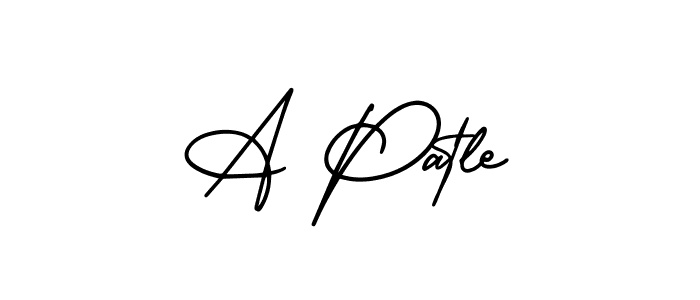 Create a beautiful signature design for name A Patle. With this signature (AmerikaSignatureDemo-Regular) fonts, you can make a handwritten signature for free. A Patle signature style 3 images and pictures png