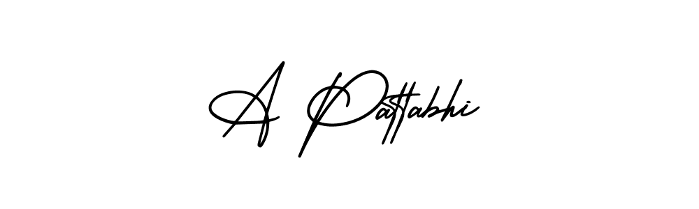 A Pattabhi stylish signature style. Best Handwritten Sign (AmerikaSignatureDemo-Regular) for my name. Handwritten Signature Collection Ideas for my name A Pattabhi. A Pattabhi signature style 3 images and pictures png