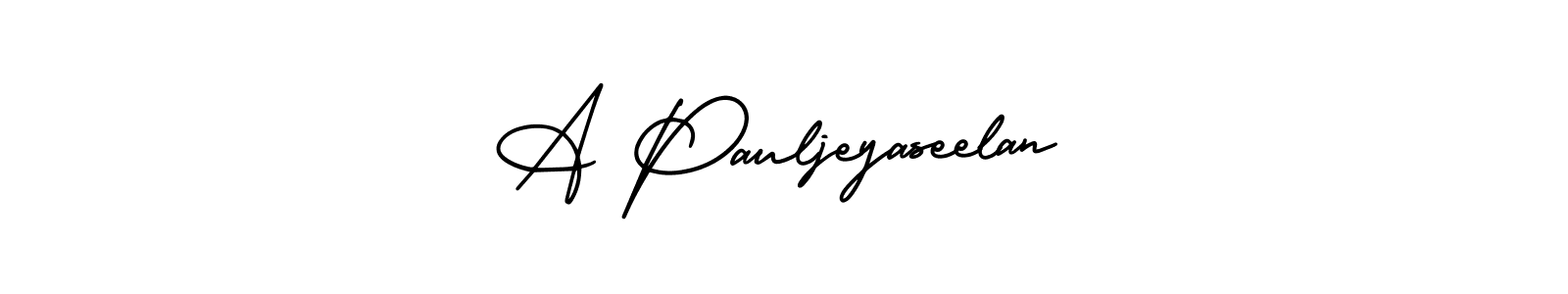 Create a beautiful signature design for name A Pauljeyaseelan. With this signature (AmerikaSignatureDemo-Regular) fonts, you can make a handwritten signature for free. A Pauljeyaseelan signature style 3 images and pictures png