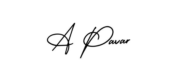 How to make A Pavar name signature. Use AmerikaSignatureDemo-Regular style for creating short signs online. This is the latest handwritten sign. A Pavar signature style 3 images and pictures png