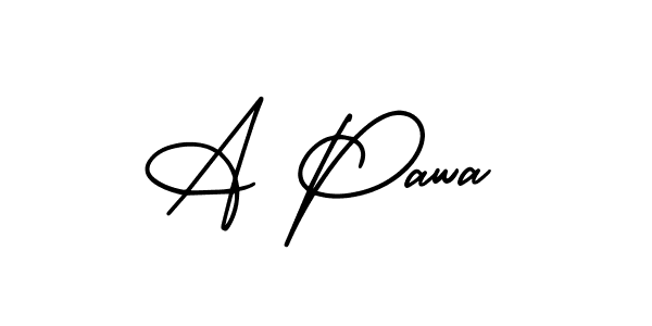 Make a beautiful signature design for name A Pawa. Use this online signature maker to create a handwritten signature for free. A Pawa signature style 3 images and pictures png