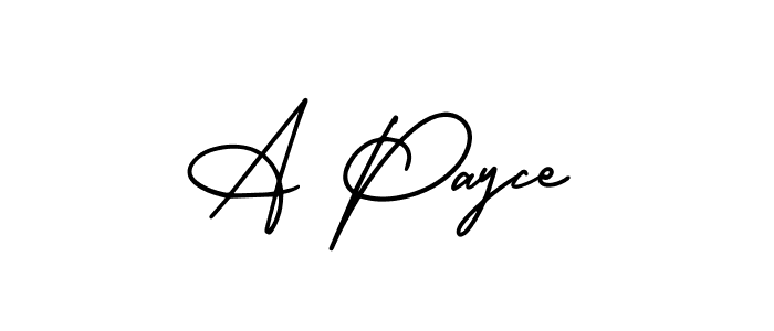 A Payce stylish signature style. Best Handwritten Sign (AmerikaSignatureDemo-Regular) for my name. Handwritten Signature Collection Ideas for my name A Payce. A Payce signature style 3 images and pictures png