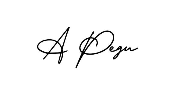 This is the best signature style for the A Pegu name. Also you like these signature font (AmerikaSignatureDemo-Regular). Mix name signature. A Pegu signature style 3 images and pictures png