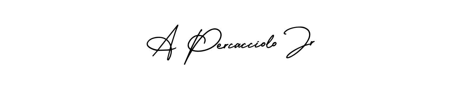 Make a beautiful signature design for name A Percacciolo Jr. With this signature (AmerikaSignatureDemo-Regular) style, you can create a handwritten signature for free. A Percacciolo Jr signature style 3 images and pictures png