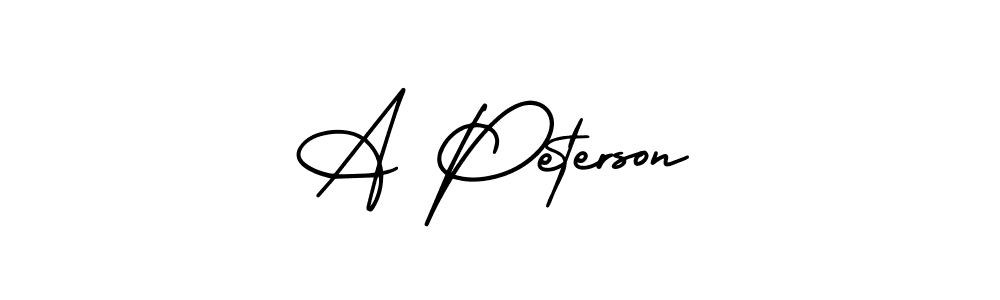 AmerikaSignatureDemo-Regular is a professional signature style that is perfect for those who want to add a touch of class to their signature. It is also a great choice for those who want to make their signature more unique. Get A Peterson name to fancy signature for free. A Peterson signature style 3 images and pictures png