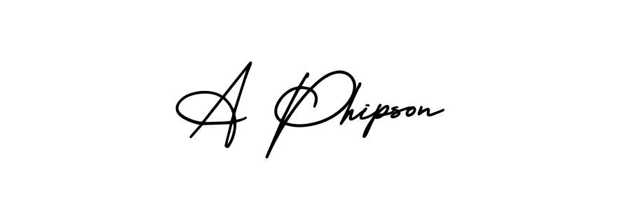 Make a beautiful signature design for name A Phipson. With this signature (AmerikaSignatureDemo-Regular) style, you can create a handwritten signature for free. A Phipson signature style 3 images and pictures png