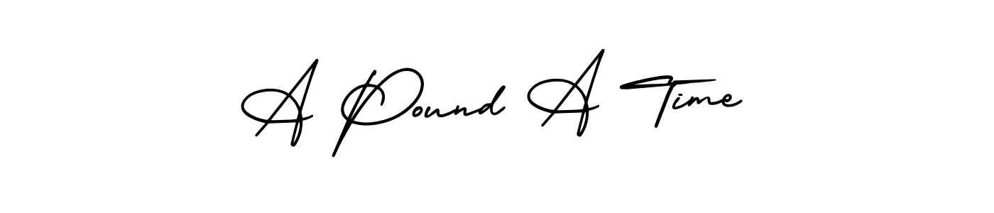 Use a signature maker to create a handwritten signature online. With this signature software, you can design (AmerikaSignatureDemo-Regular) your own signature for name A Pound A Time. A Pound A Time signature style 3 images and pictures png