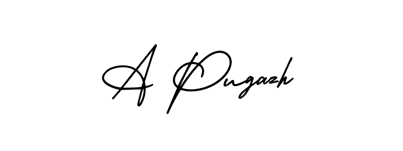 Use a signature maker to create a handwritten signature online. With this signature software, you can design (AmerikaSignatureDemo-Regular) your own signature for name A Pugazh. A Pugazh signature style 3 images and pictures png