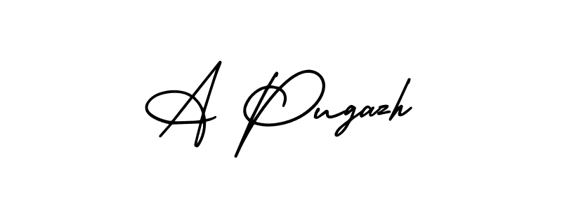 Use a signature maker to create a handwritten signature online. With this signature software, you can design (AmerikaSignatureDemo-Regular) your own signature for name A Pugazh. A Pugazh signature style 3 images and pictures png