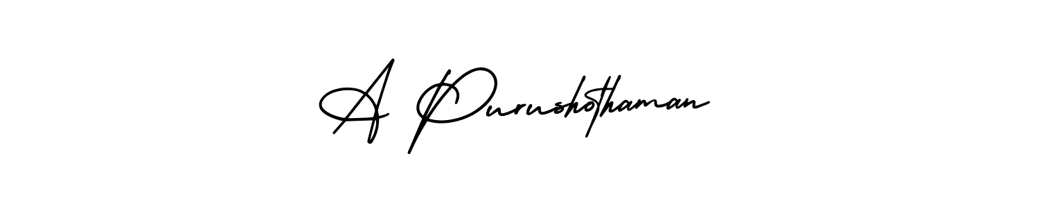 How to Draw A Purushothaman signature style? AmerikaSignatureDemo-Regular is a latest design signature styles for name A Purushothaman. A Purushothaman signature style 3 images and pictures png