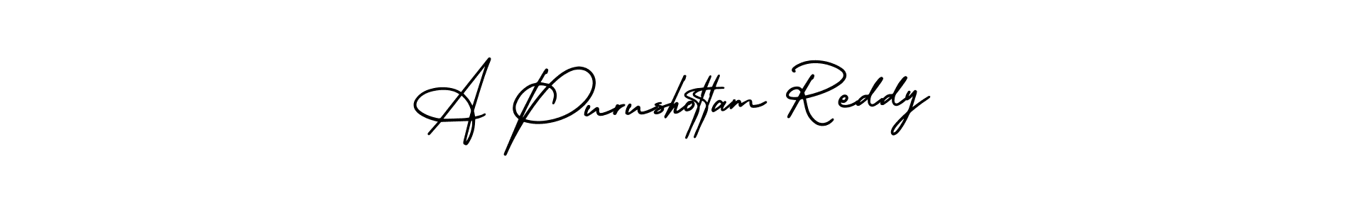 AmerikaSignatureDemo-Regular is a professional signature style that is perfect for those who want to add a touch of class to their signature. It is also a great choice for those who want to make their signature more unique. Get A Purushottam Reddy name to fancy signature for free. A Purushottam Reddy signature style 3 images and pictures png