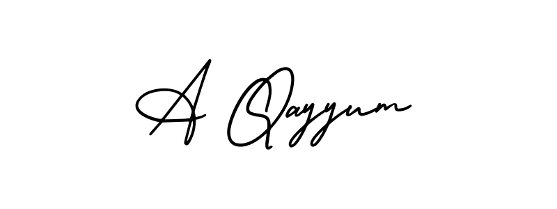 AmerikaSignatureDemo-Regular is a professional signature style that is perfect for those who want to add a touch of class to their signature. It is also a great choice for those who want to make their signature more unique. Get A Qayyum name to fancy signature for free. A Qayyum signature style 3 images and pictures png