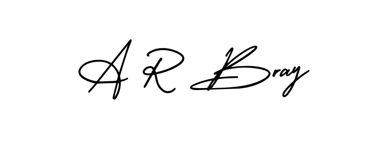You should practise on your own different ways (AmerikaSignatureDemo-Regular) to write your name (A R Bray) in signature. don't let someone else do it for you. A R Bray signature style 3 images and pictures png