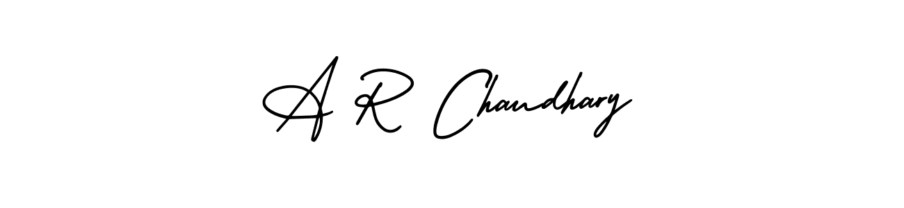 A R Chaudhary stylish signature style. Best Handwritten Sign (AmerikaSignatureDemo-Regular) for my name. Handwritten Signature Collection Ideas for my name A R Chaudhary. A R Chaudhary signature style 3 images and pictures png