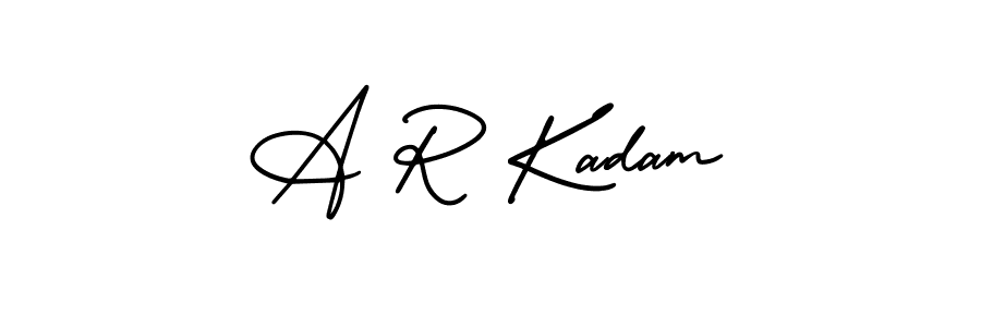 How to make A R Kadam signature? AmerikaSignatureDemo-Regular is a professional autograph style. Create handwritten signature for A R Kadam name. A R Kadam signature style 3 images and pictures png