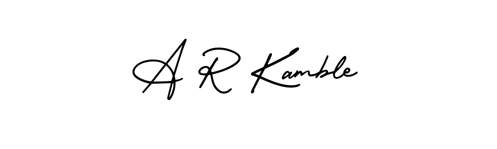 Make a beautiful signature design for name A R Kamble. With this signature (AmerikaSignatureDemo-Regular) style, you can create a handwritten signature for free. A R Kamble signature style 3 images and pictures png