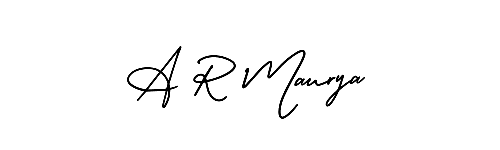 How to Draw A R Maurya signature style? AmerikaSignatureDemo-Regular is a latest design signature styles for name A R Maurya. A R Maurya signature style 3 images and pictures png