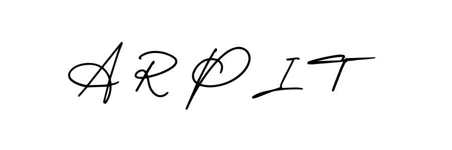 How to make A R P I T name signature. Use AmerikaSignatureDemo-Regular style for creating short signs online. This is the latest handwritten sign. A R P I T signature style 3 images and pictures png