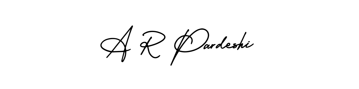 Similarly AmerikaSignatureDemo-Regular is the best handwritten signature design. Signature creator online .You can use it as an online autograph creator for name A R Pardeshi. A R Pardeshi signature style 3 images and pictures png