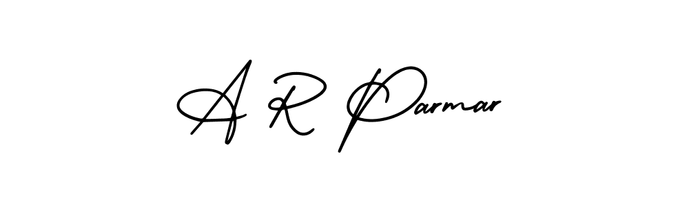 Also You can easily find your signature by using the search form. We will create A R Parmar name handwritten signature images for you free of cost using AmerikaSignatureDemo-Regular sign style. A R Parmar signature style 3 images and pictures png