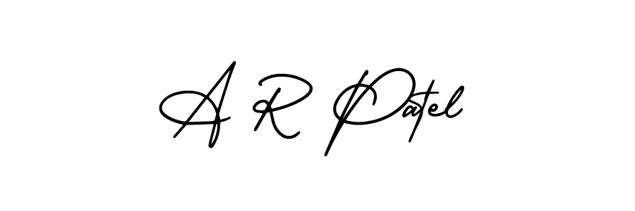 The best way (AmerikaSignatureDemo-Regular) to make a short signature is to pick only two or three words in your name. The name A R Patel include a total of six letters. For converting this name. A R Patel signature style 3 images and pictures png