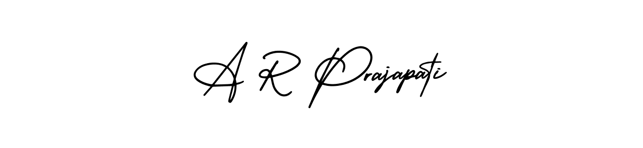 How to Draw A R Prajapati signature style? AmerikaSignatureDemo-Regular is a latest design signature styles for name A R Prajapati. A R Prajapati signature style 3 images and pictures png