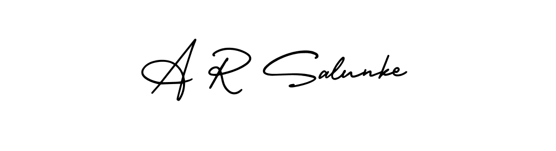 How to make A R Salunke signature? AmerikaSignatureDemo-Regular is a professional autograph style. Create handwritten signature for A R Salunke name. A R Salunke signature style 3 images and pictures png