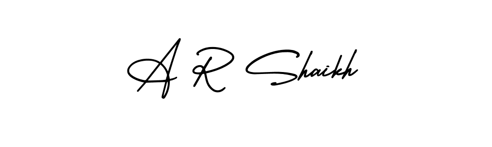 How to make A R Shaikh signature? AmerikaSignatureDemo-Regular is a professional autograph style. Create handwritten signature for A R Shaikh name. A R Shaikh signature style 3 images and pictures png