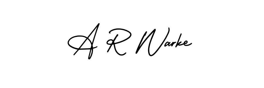 How to make A R Warke signature? AmerikaSignatureDemo-Regular is a professional autograph style. Create handwritten signature for A R Warke name. A R Warke signature style 3 images and pictures png