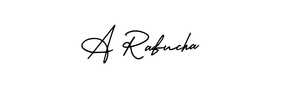 Design your own signature with our free online signature maker. With this signature software, you can create a handwritten (AmerikaSignatureDemo-Regular) signature for name A Rafucha. A Rafucha signature style 3 images and pictures png