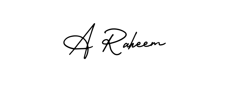 Use a signature maker to create a handwritten signature online. With this signature software, you can design (AmerikaSignatureDemo-Regular) your own signature for name A Raheem. A Raheem signature style 3 images and pictures png