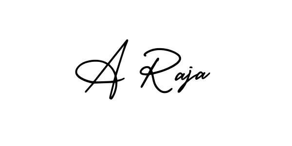 Design your own signature with our free online signature maker. With this signature software, you can create a handwritten (AmerikaSignatureDemo-Regular) signature for name A Raja. A Raja signature style 3 images and pictures png