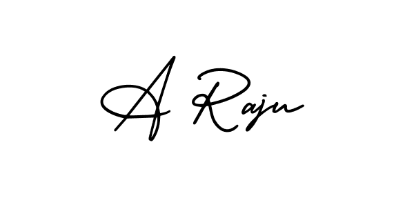 The best way (AmerikaSignatureDemo-Regular) to make a short signature is to pick only two or three words in your name. The name A Raju include a total of six letters. For converting this name. A Raju signature style 3 images and pictures png