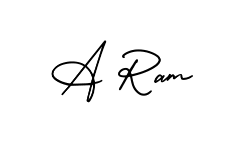 Design your own signature with our free online signature maker. With this signature software, you can create a handwritten (AmerikaSignatureDemo-Regular) signature for name A Ram. A Ram signature style 3 images and pictures png