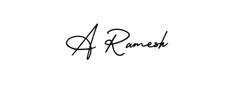 A Ramesh stylish signature style. Best Handwritten Sign (AmerikaSignatureDemo-Regular) for my name. Handwritten Signature Collection Ideas for my name A Ramesh. A Ramesh signature style 3 images and pictures png