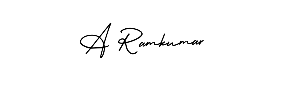 Similarly AmerikaSignatureDemo-Regular is the best handwritten signature design. Signature creator online .You can use it as an online autograph creator for name A Ramkumar. A Ramkumar signature style 3 images and pictures png